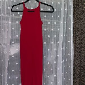 Forever 21 red ribbed bodycon dress size XS